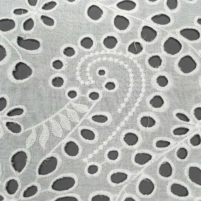 TUTON Custom TC Cotton 135 CM Lace Embroidery Fabric For Dress