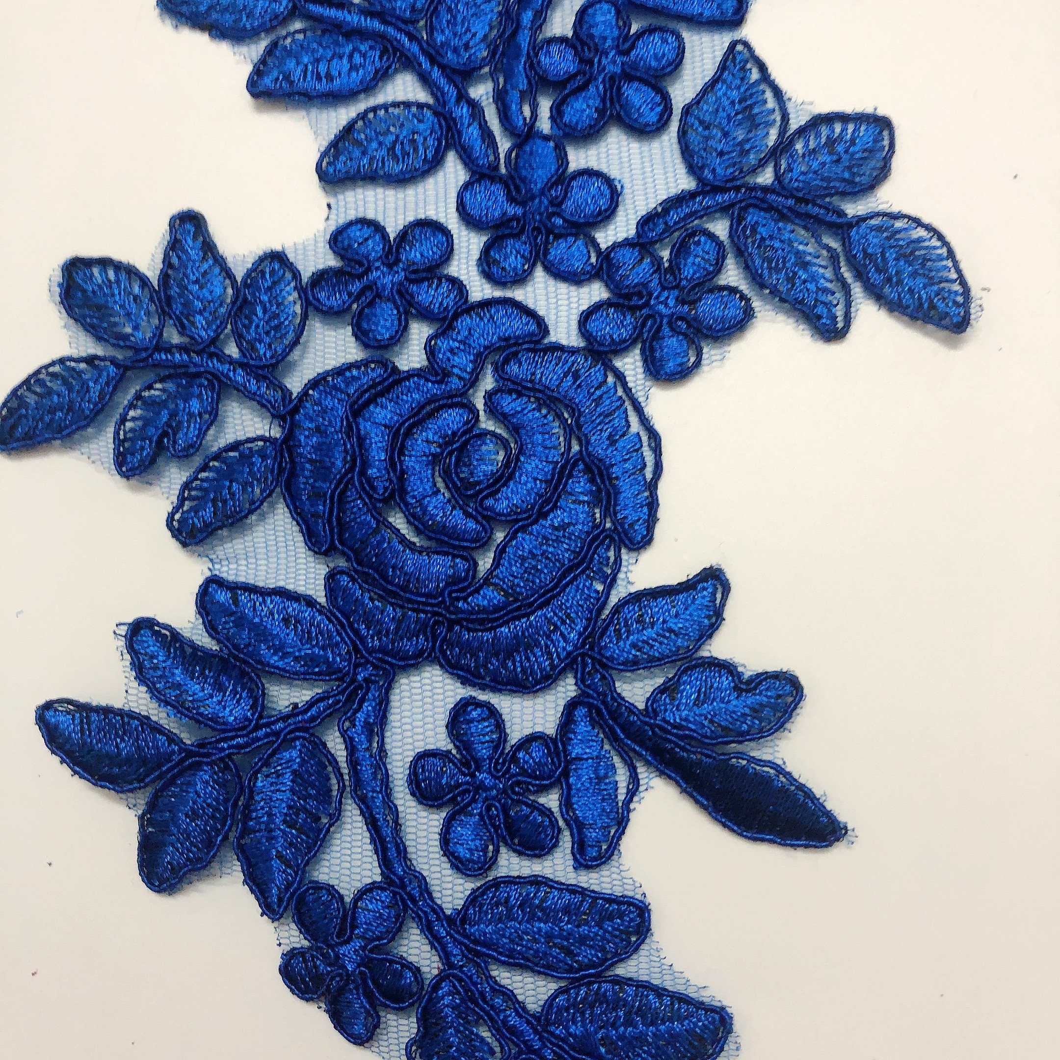 Hot selling sew on multicolor sleeves lace applique for wedding dress LT20433