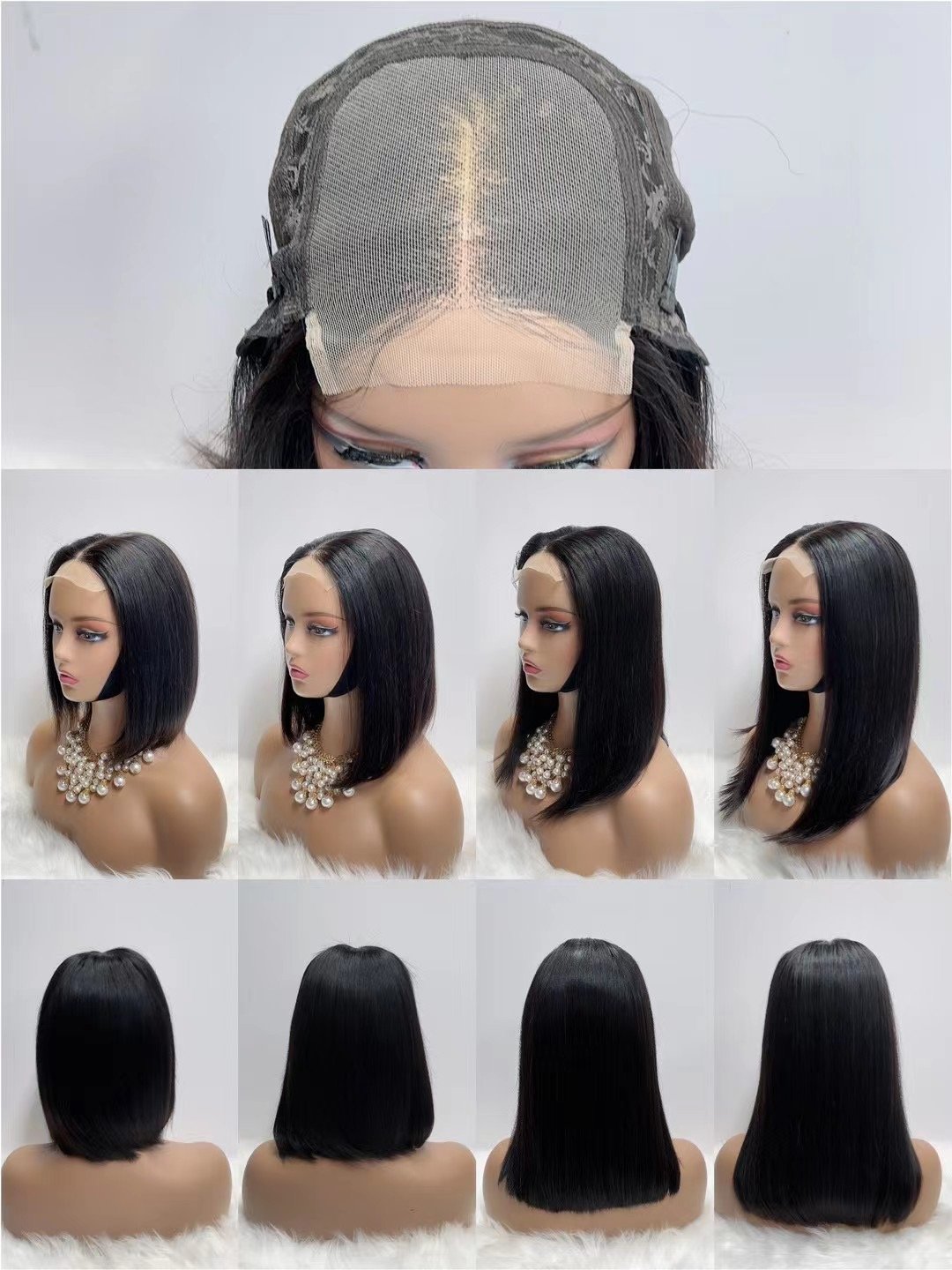 4X4 Bob Wig Short Lace Front Human Hair Wigs Brazilian Straight Bob 13x4 Human Hair Frontal Wigs For Black Women