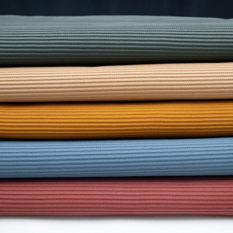 Ribbed breathable high elastic spandex26% nylon74% fabric for underwear sportswear and yoga