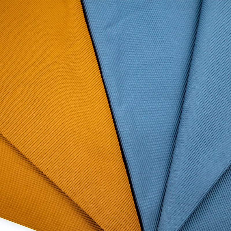 Ribbed breathable high elastic spandex26% nylon74% fabric for underwear sportswear and yoga