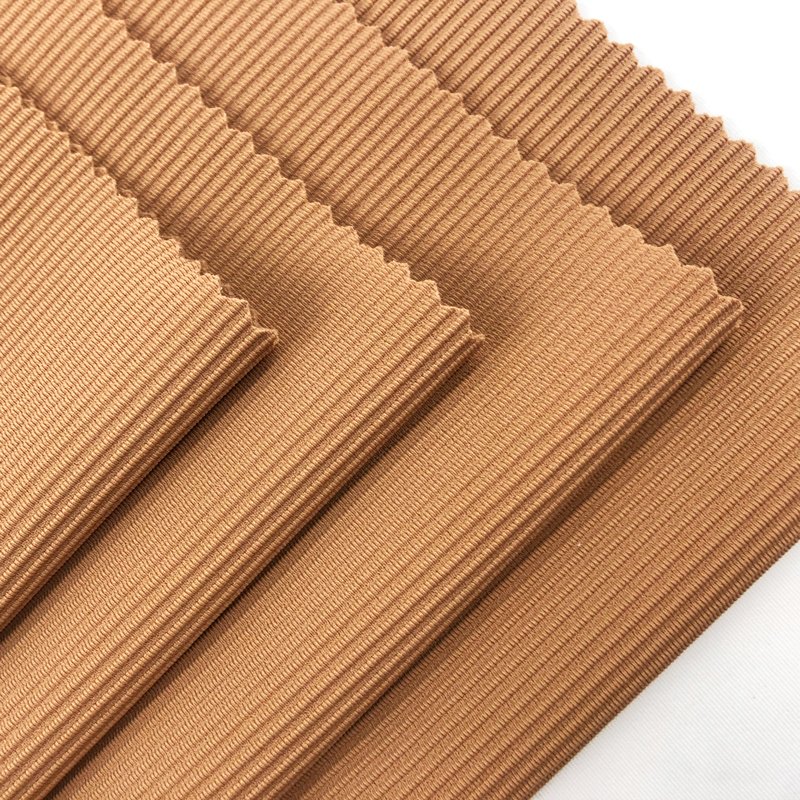 Ribbed breathable high elastic spandex26% nylon74% fabric for underwear sportswear and yoga