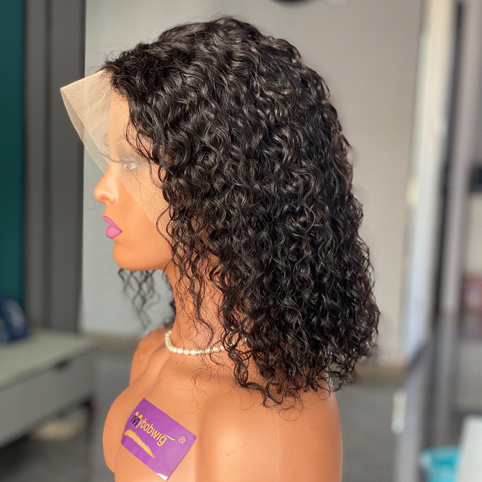 Hot Sale Afro Kinky Curly Human Hair Lace Front Wigs 13x4 Transparent Lace Front Raw Virgin Human Hair Wig