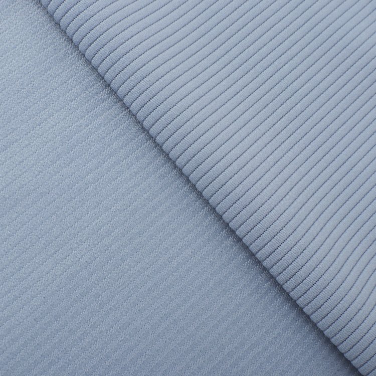 New Popular Knitted Nylon Spandex Striped Sewing Fabrics For Yoga Fitness Clothing Ribbed pattern fabric has good breathability