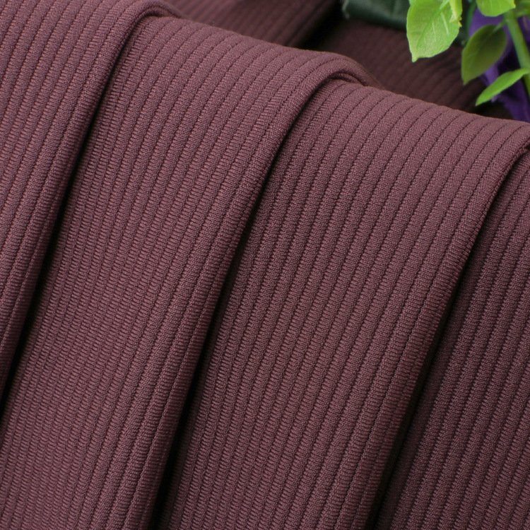 New Popular Knitted Nylon Spandex Striped Sewing Fabrics For Yoga Fitness Clothing Ribbed pattern fabric has good breathability