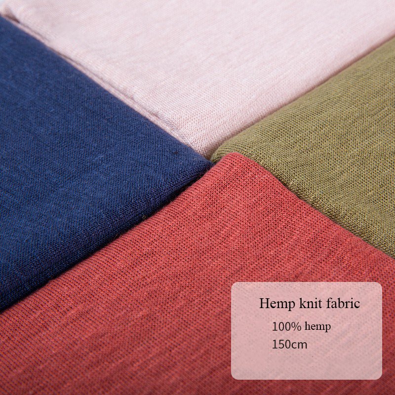 55% Hemp 45% Organic Cotton Knit Jersey New Design Casual Style Rib Feature Soft and Lightweight for Clothing or Bags