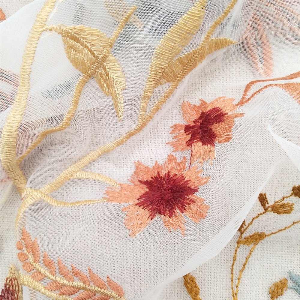 Vintage Gold Multi-color Vine Wisteria Mesh Fabric Lace Fabric In Stock