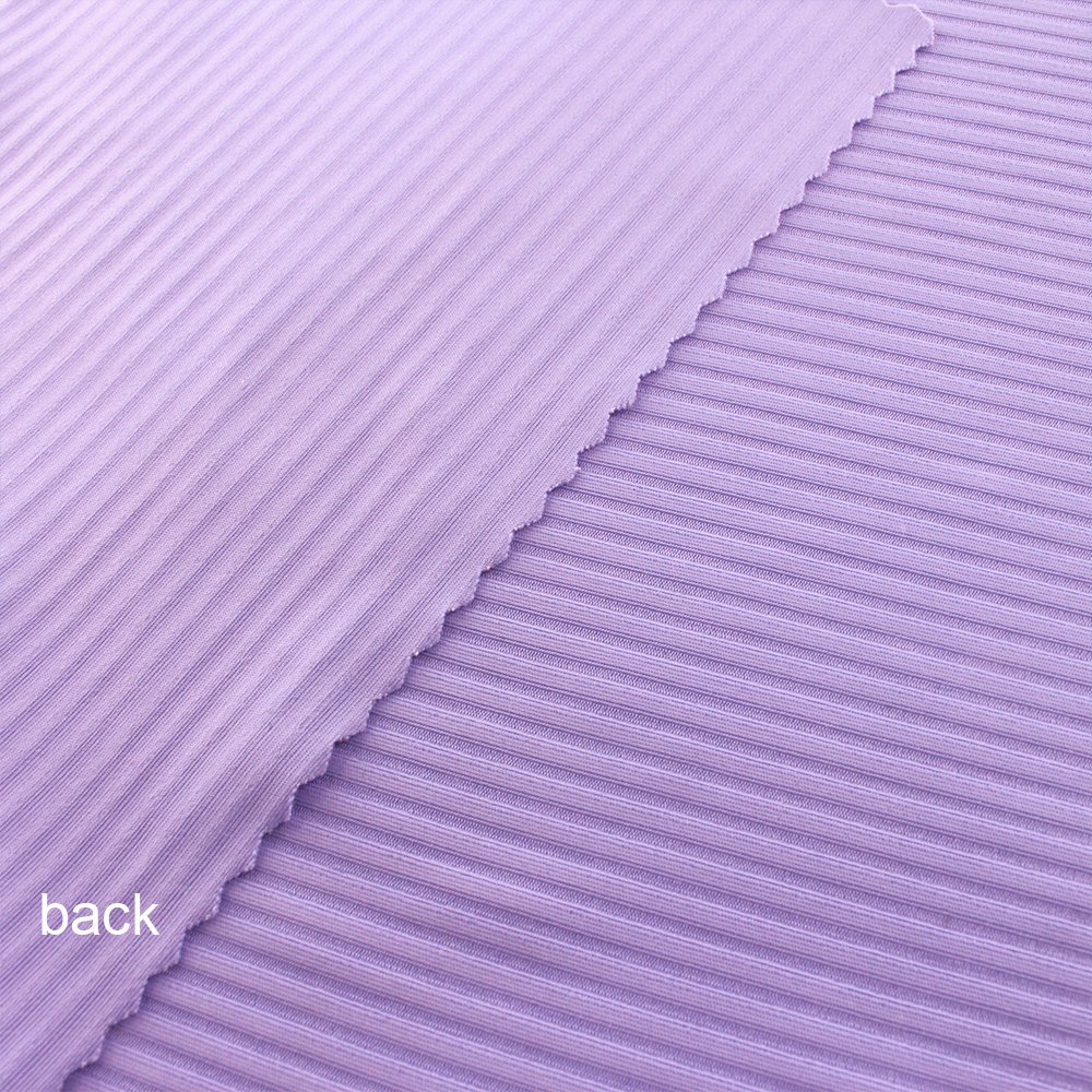 Wholesale Soft Spandex Knitted Swim 2/2 Rib Knit Texture Fabric Organic for Summer Swimwear