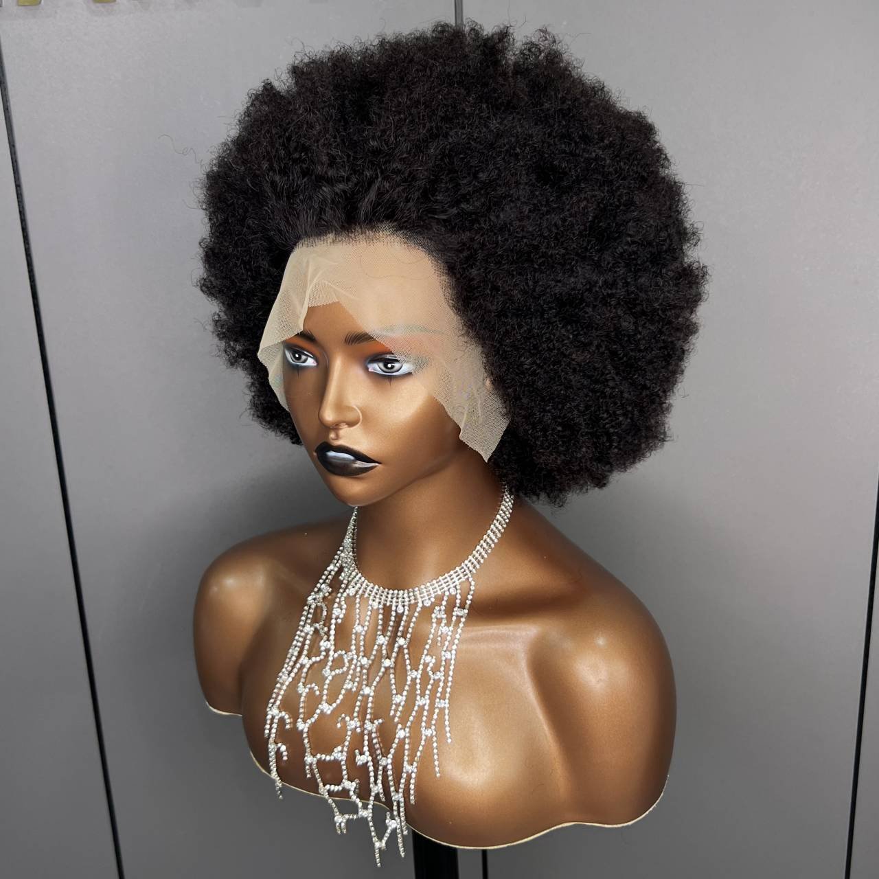 13*4 Cheap Afro-kinky Short Curly Human Hair Wig Bob Pixie Cut Lace Wig Human Hair For Black Women Brazilian Hair Wigirl Dee