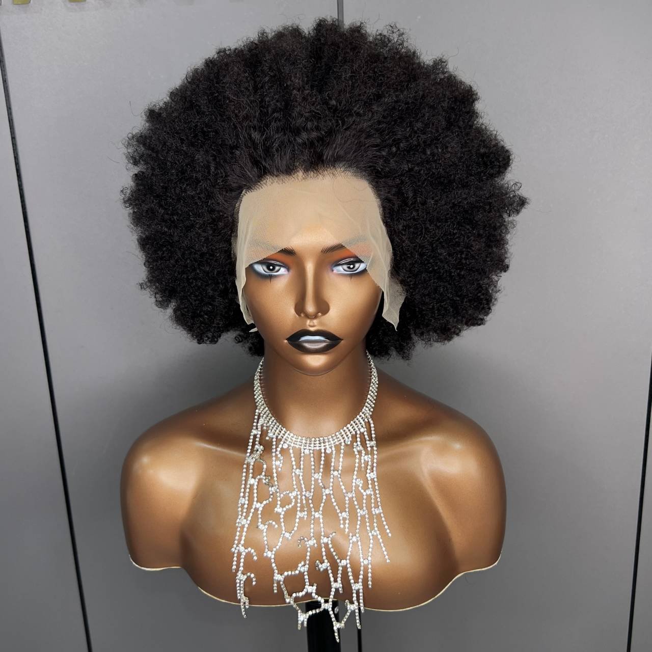 13*4 Cheap Afro-kinky Short Curly Human Hair Wig Bob Pixie Cut Lace Wig Human Hair For Black Women Brazilian Hair Wigirl Dee