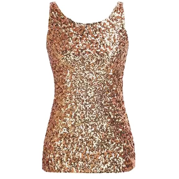 Women Top Sequins Tank V Neck Shiny Vest Crop Summer Female Clubwear Tops for Women