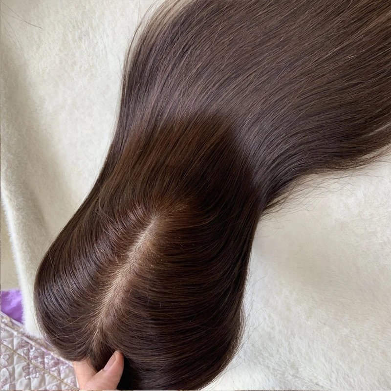 Factory Wholesale Stock Full Lace PU Closure Fine Mono Touppe Human Hair 3x5 Mono Topper
