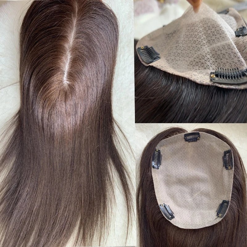 Factory Wholesale Stock Full Lace PU Closure Fine Mono Touppe Human Hair 3x5 Mono Topper