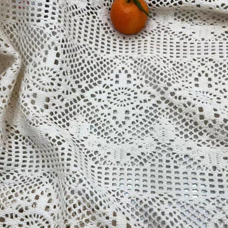 Jiede Supply The Industrial Good Reasonable Price Crochet Lace Fabric Knitted Cotton Crochet Blouses Fabrics
