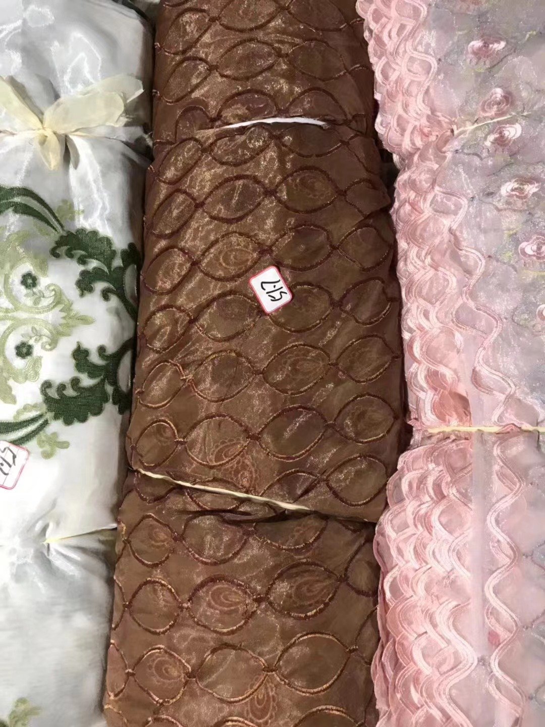 Luxury Design Velvet embroidery Lace 100% Polyester White Sheer Curtain Fabric Voile Factory Supply For The Living Room