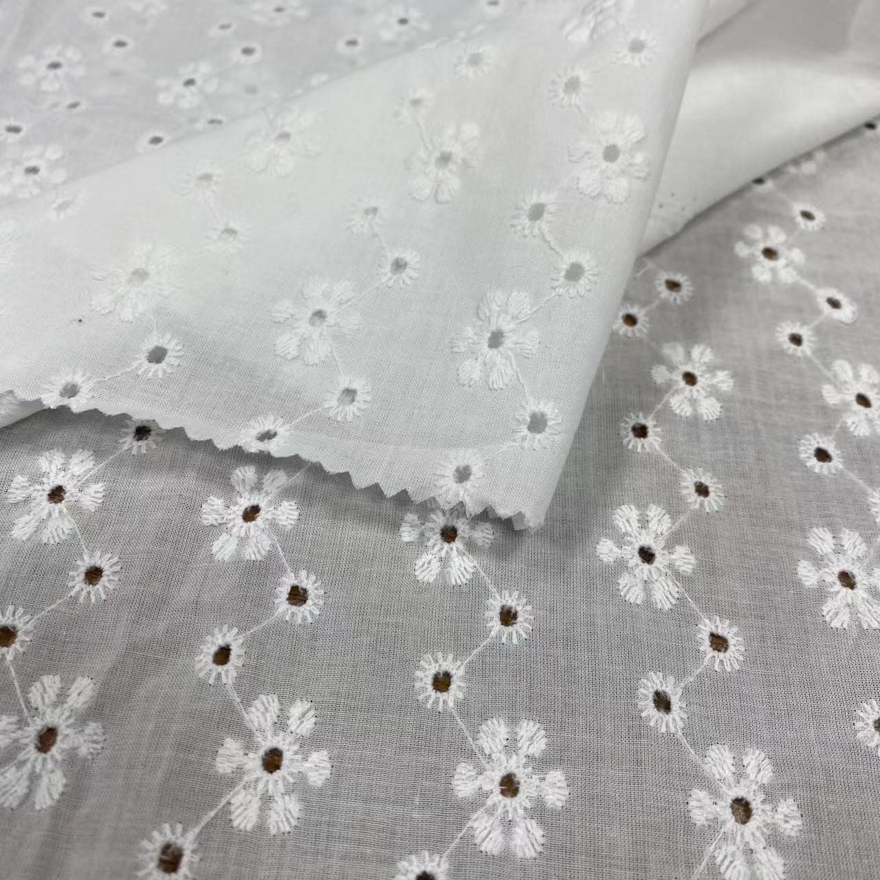 100%Cotton embroidery fabric, cotton embroidery fabric with holes,Can be made clothing fabric,Multi-color custom ,wholesale