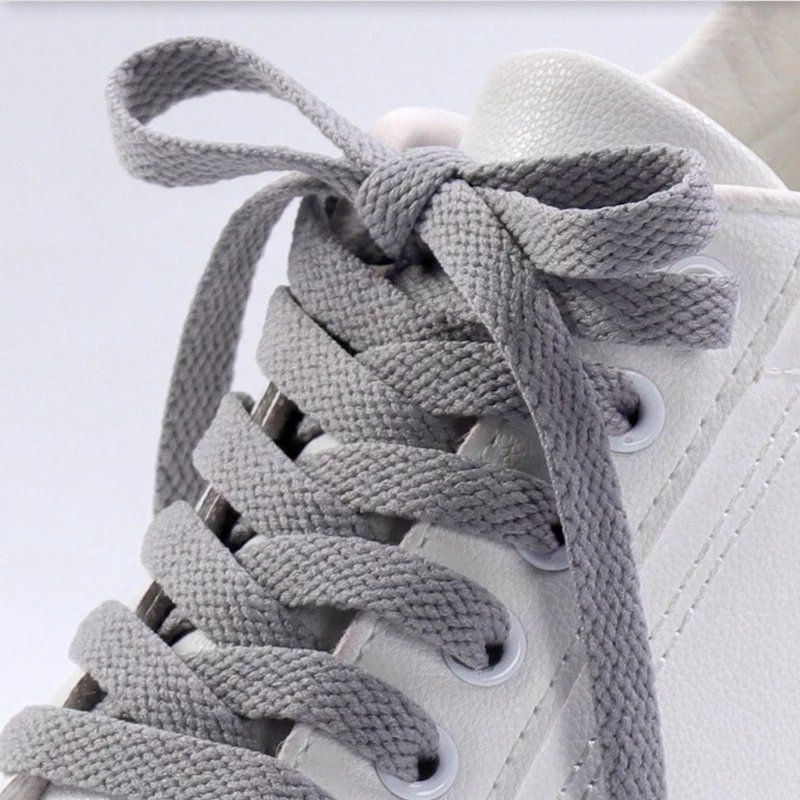 27"-72" Length Shoe Laces 5/16" Wide Solid Color Strings Flat Shoelaces for Athletic Running Sneakers Shoes