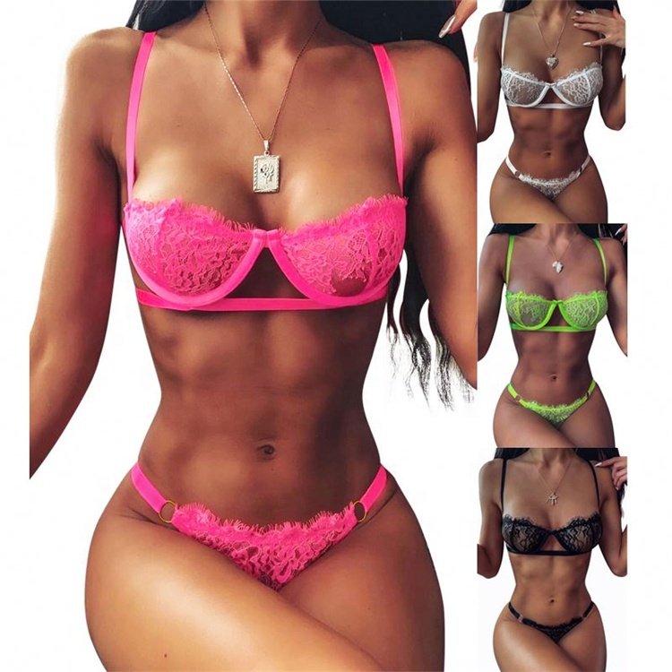 Hot Selling Fashion Sexy Seductive Perspective Ladies Lace Bikini Underwear Sexy Lingerie