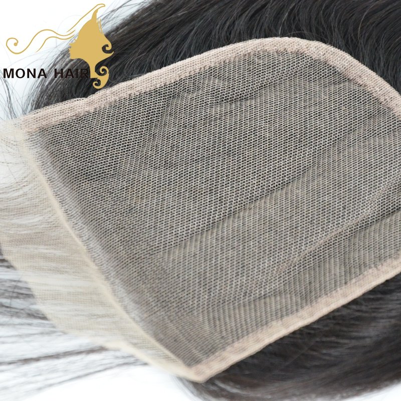 100% human hair without mixed transparent lace brazilian hair bundles with closure
