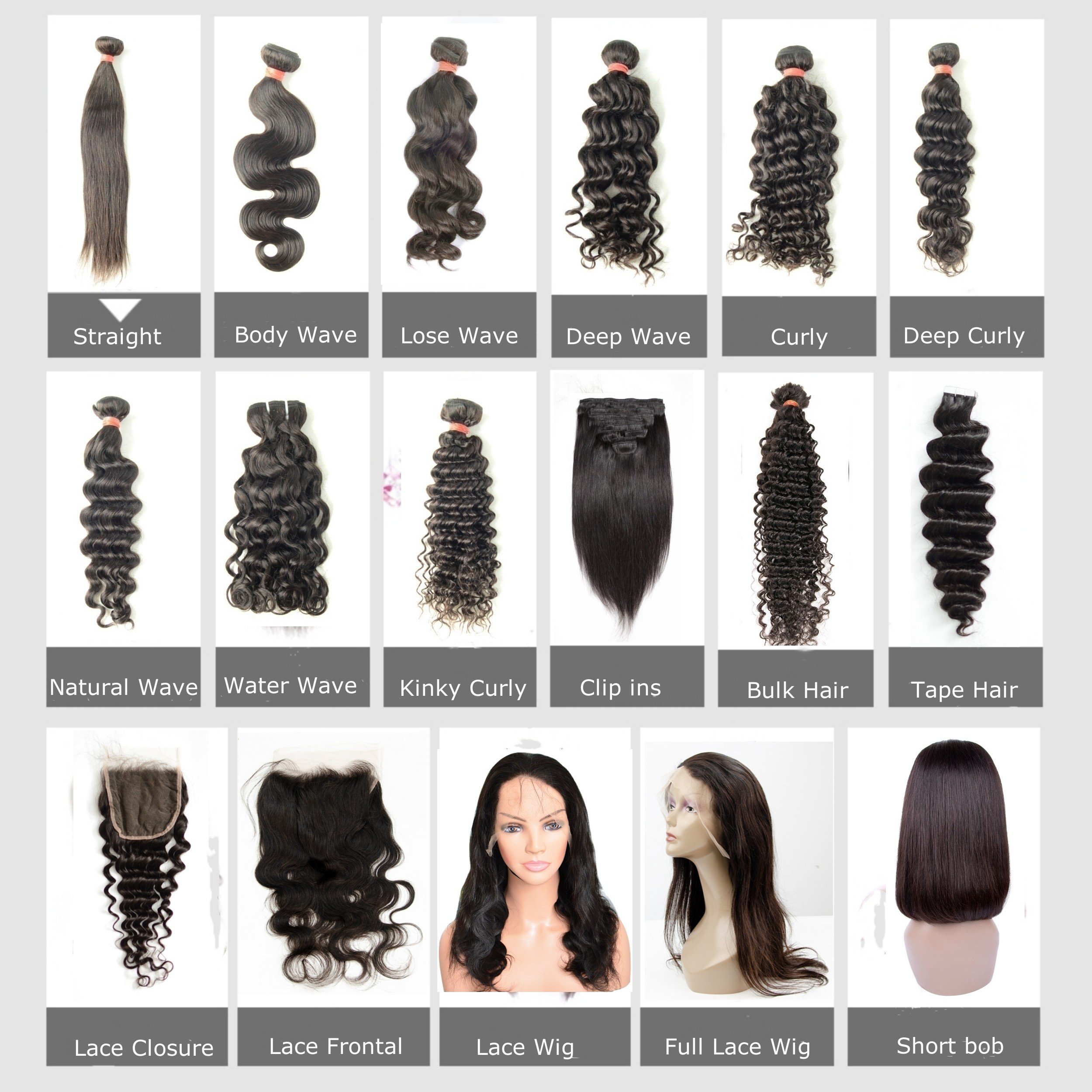 100% human hair without mixed transparent lace brazilian hair bundles with closure