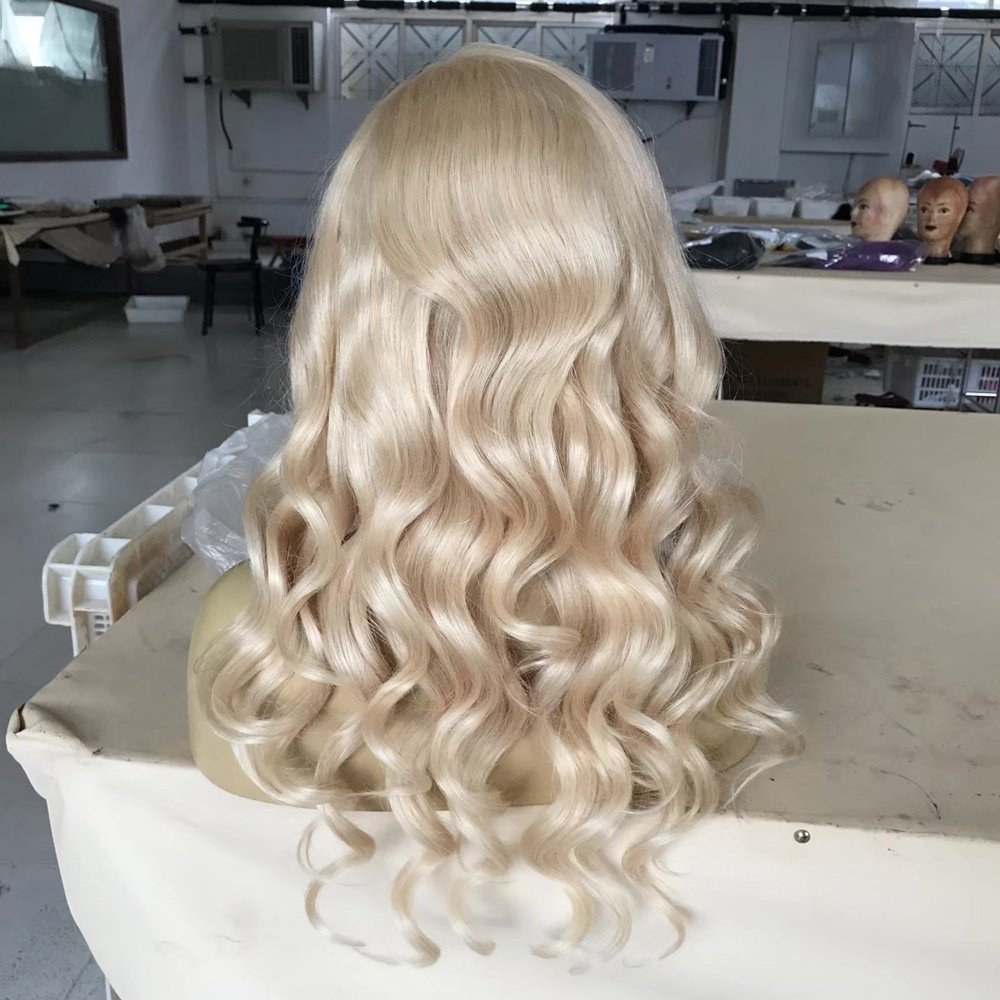 Amara free lace front wig samples wig glue lace front ash blonde human hair pre plucked transparent hd full lace 13*4 front wigs