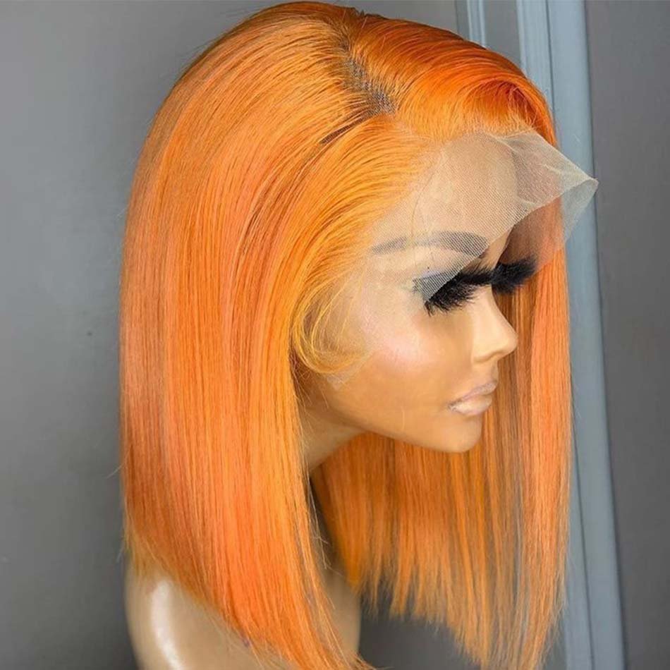 Bob Cut Wigs 100% Human Hair,13*4 Lace Front Bob Wig, 100% Human Hair Short Bob Cut Lace Front Wig