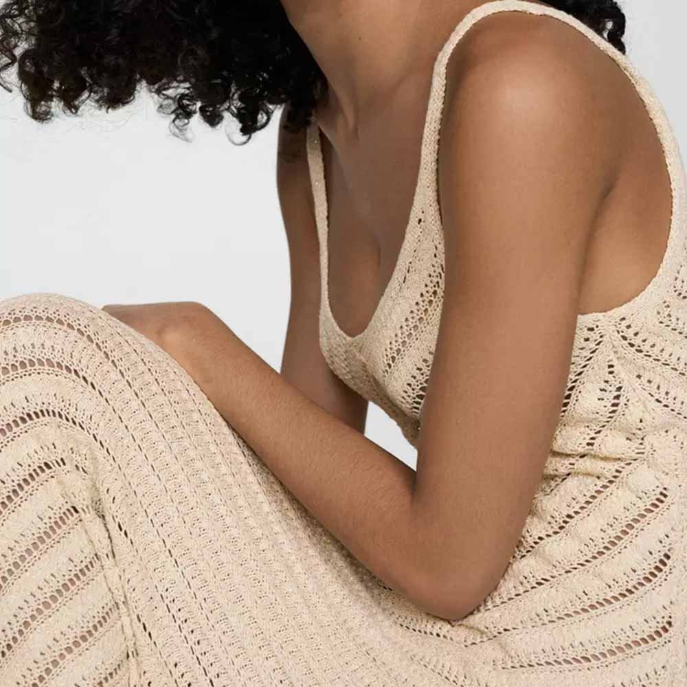 Knitwear Manufacturer Custom Spring Summer Autumn Winter Crochet Twill weave Slip Slim Fit knit dresses