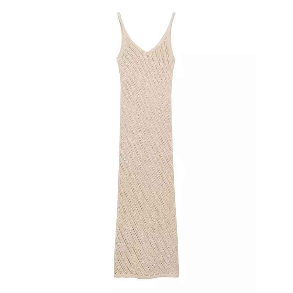 Knitwear Manufacturer Custom Spring Summer Autumn Winter Crochet Twill weave Slip Slim Fit knit dresses