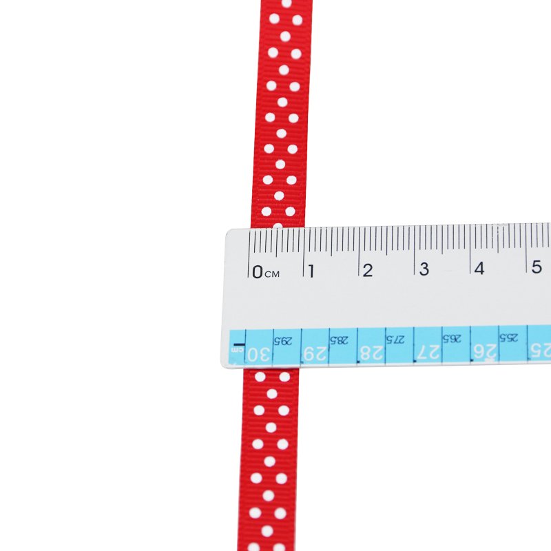 (25yards/roll) 10mm Cartoon Polka Dots Printed Grosgrain Ribbon Lovely Lace Series Ribbons Festive Decorations Wholesale