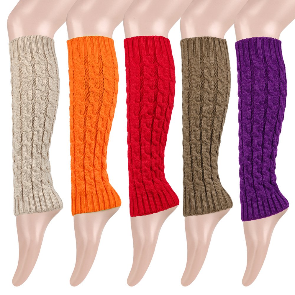 Party Accessories Ribbed Leg Warmer Colorful Slouch Socks Dance Sports Fitness Long Legging Socks For Ladies