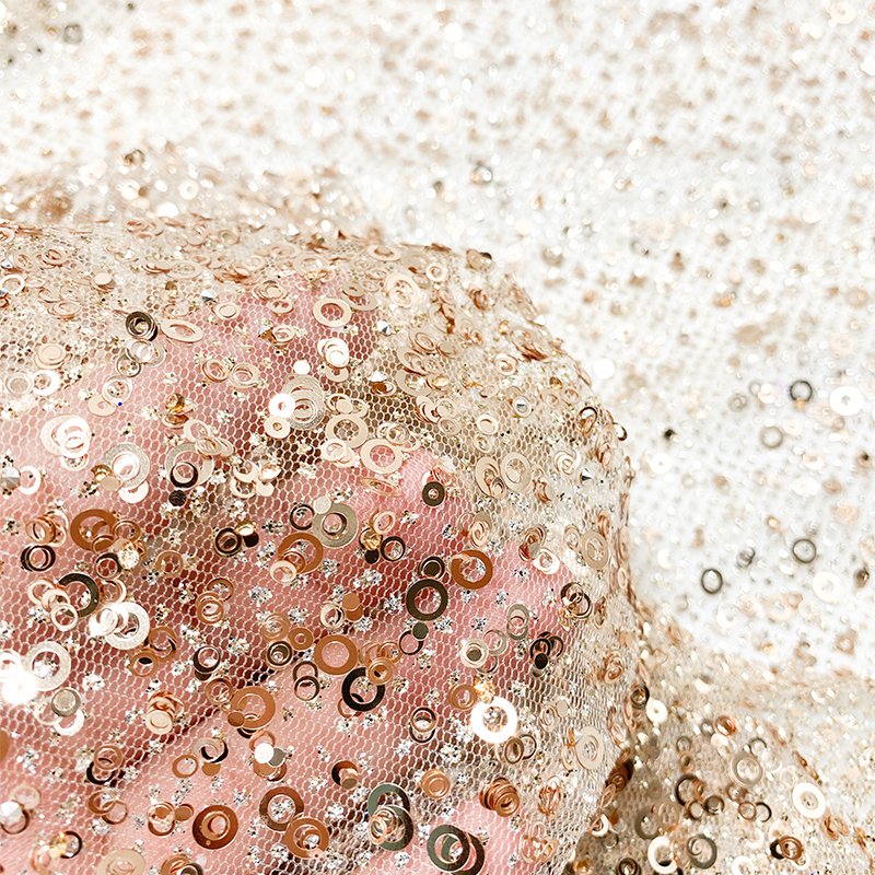 French fabric bridal lace gold bridal crystal sequins white embroidery heavy beads sequin lace fabrics For wedding dresses