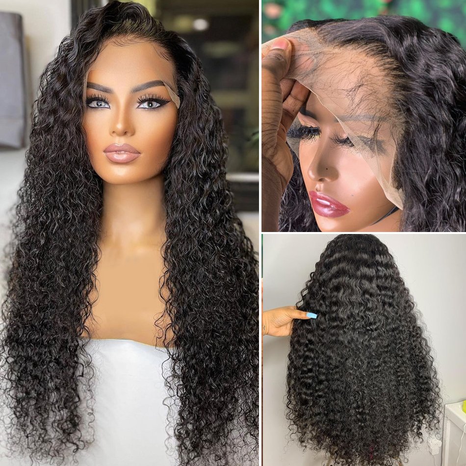Cheap Wholesale Kinky Curly Human Hair Lace Front Wigs Vietnamese Raw Hair Glueless Full HD Lace Frontal Wigs For Black Women