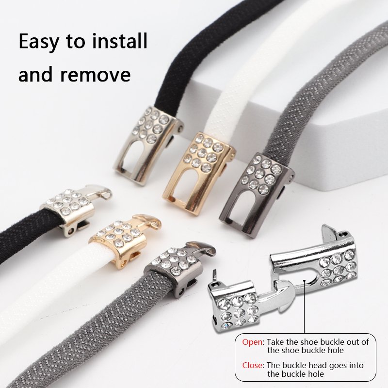 Colorful Magnetic Lock Shoe laces without ties Elastic Laces Sneakers Kids Adult Glitter No Tie Shoelaces for Shoes Accessories