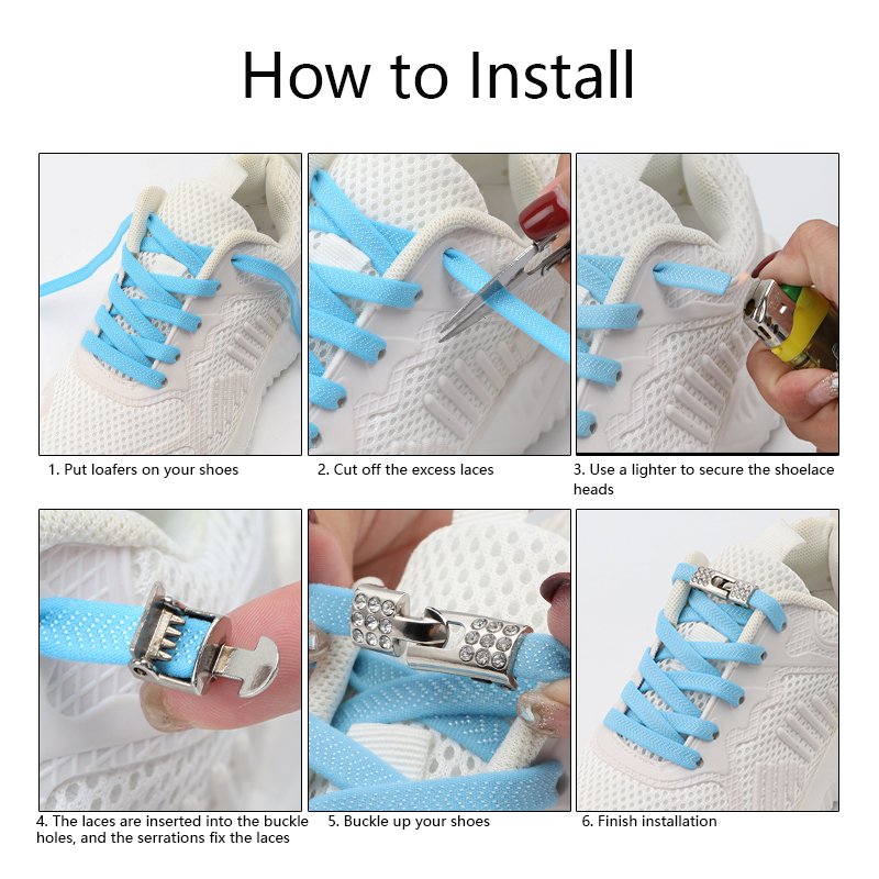 Colorful Magnetic Lock Shoe laces without ties Elastic Laces Sneakers Kids Adult Glitter No Tie Shoelaces for Shoes Accessories