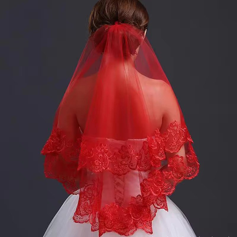 Wholesale bridal veil 1.5m white single layer lace computer lace lace US mesh yarn factory price