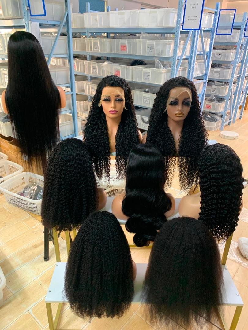 Wholesale Raw Brazilian Virgin Natural 180% Density Human Hair Hd Full Lace Frontal Wig Transparent Lace Front Human Hair Wigs