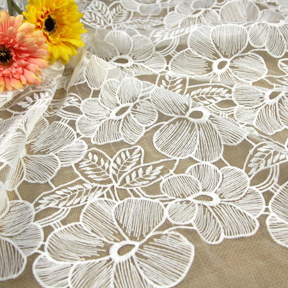 Wholesale cheap price high quality milk lace fabric