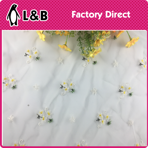 High quality new design popular embroidery mesh fabric