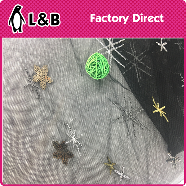 High quality new design popular embroidery mesh fabric