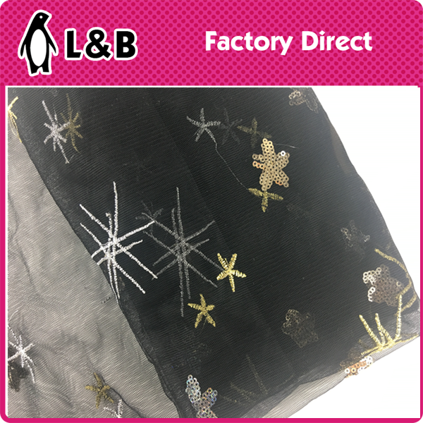 High quality new design popular embroidery mesh fabric