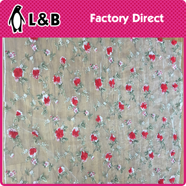 High quality new design popular embroidery mesh fabric