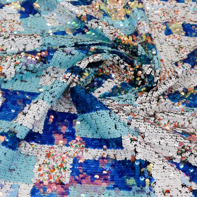 Hot sale wedding dress decor polyester wholesale sequin beads fabric embroidery lace beading fabric