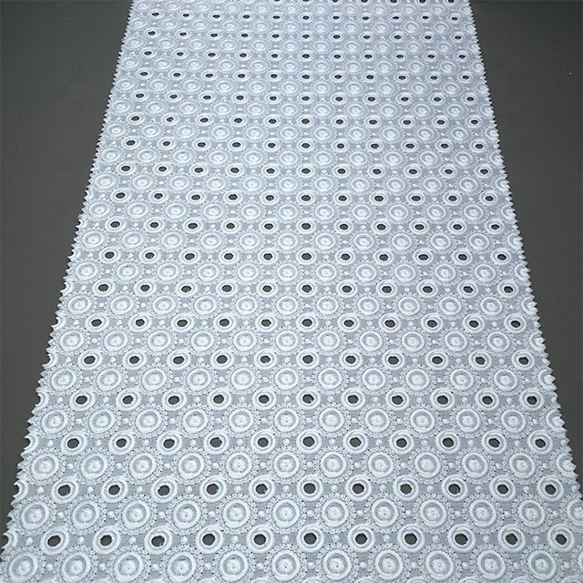 TUTON Top Quality TC Cotton Beaded French Lace Embroidery Fabric For Dress