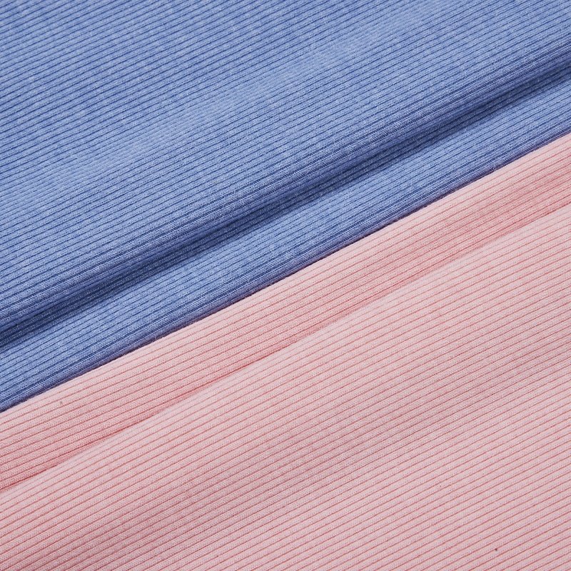 TR rib knit fabric 70 polyester 25 rayon 5 spandex seamless tubular ribbed for sweater seamless underwear shirt fabric
