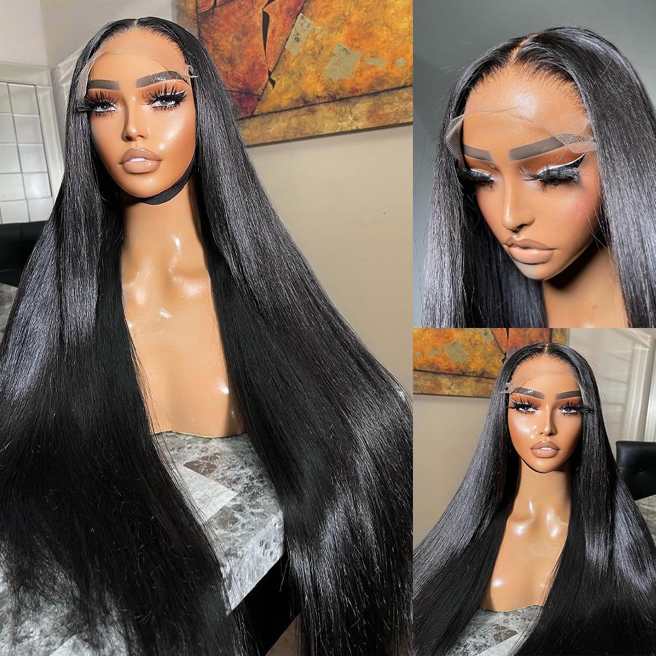 Cheap Raw Brazilian Human Hair Lace Front Wigs Bone Straight Human Hair Wigs For Black Women Hd Lace Frontal Wigs Human Hair