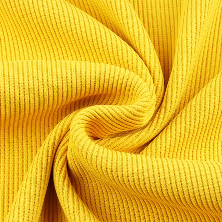 2*2 polyester rib fabric 380G all polyester collar cuff hem fabric circular knitted fabric