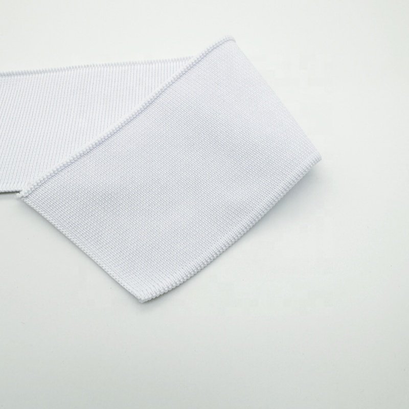 White flat knit rib collar can be sublimated into a variety of colors and styles clothing accessory