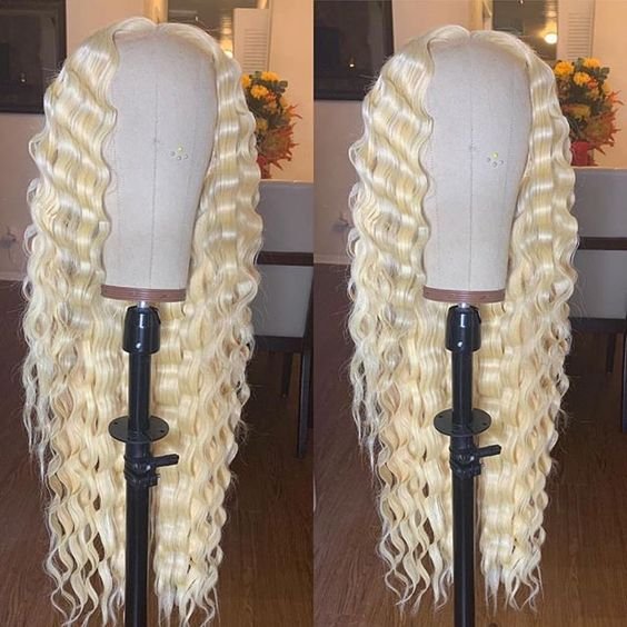 Grade 12a Long 613 Straight 13x4 HD 360 Full Lace Front Human hair Wig , 613 Blonde Raw Human Hair 13x6 Hd Lace Frontal Wigs