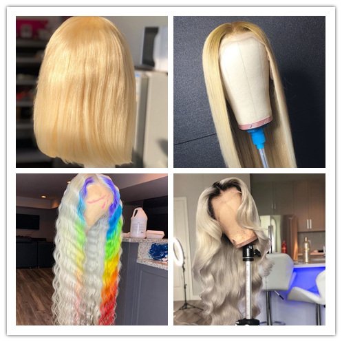 Grade 12a Long 613 Straight 13x4 HD 360 Full Lace Front Human hair Wig , 613 Blonde Raw Human Hair 13x6 Hd Lace Frontal Wigs