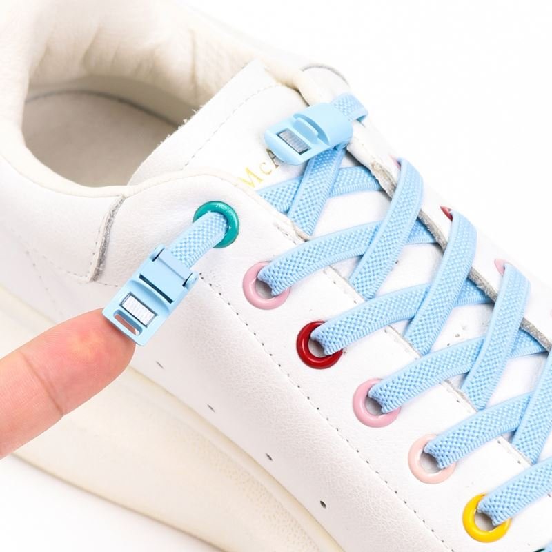 Quick Lazy Laces Multicolor Magnetic Lock Shoelaces Elastic No tie Shoe laces Sneakers Shoe lace Metal Buckle Shoelace